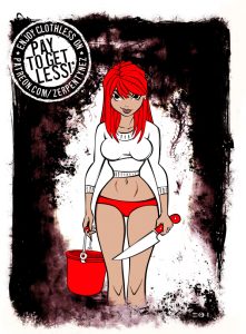 Gurl with a Knife and a Bucket